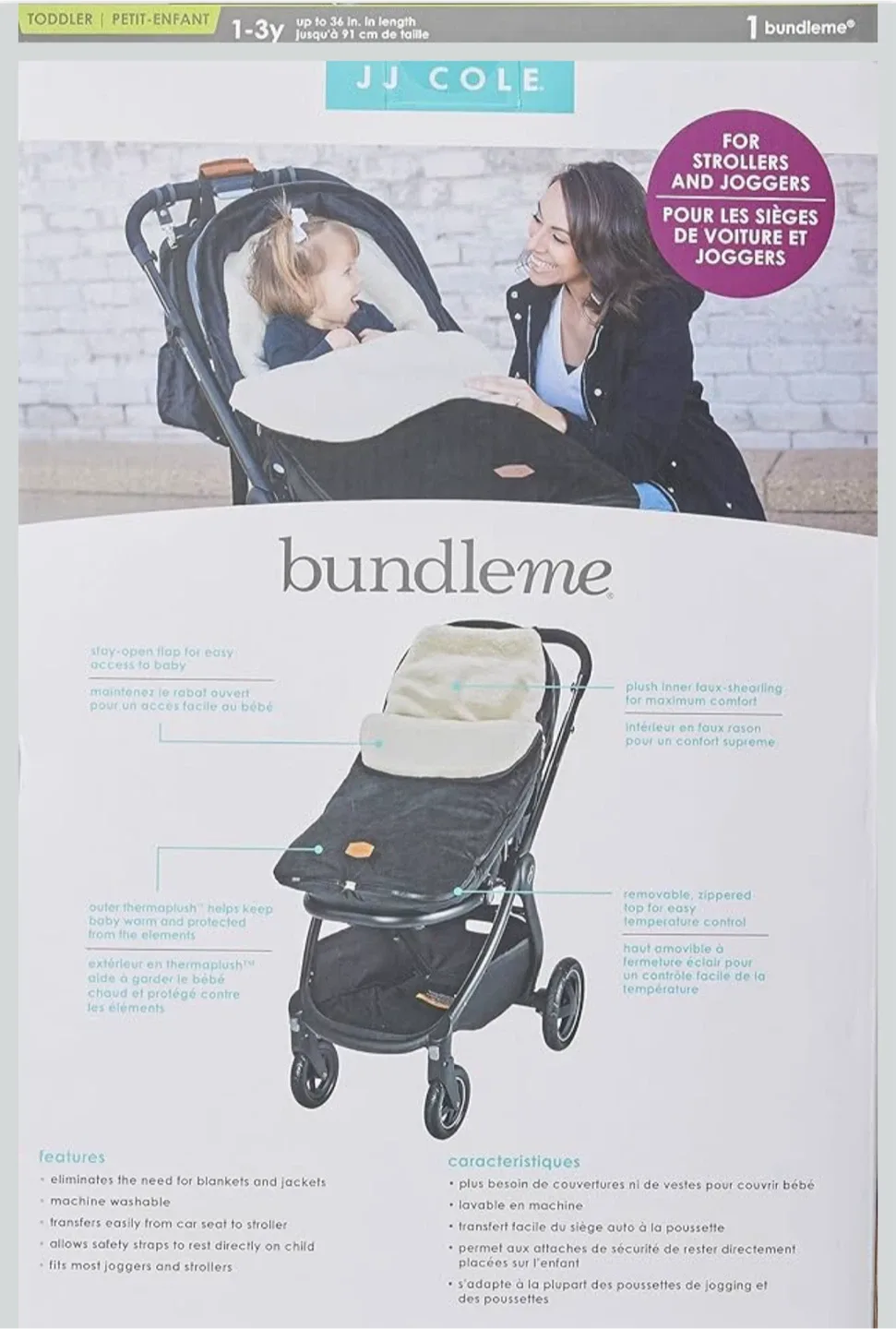 JJ Cole Bundleme Stroller/Car Seat Cover image indicator(3)