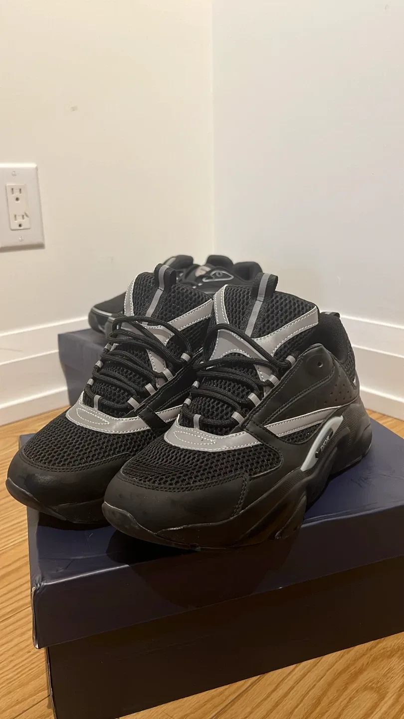 Dior B22 Black Mesh Sneakers