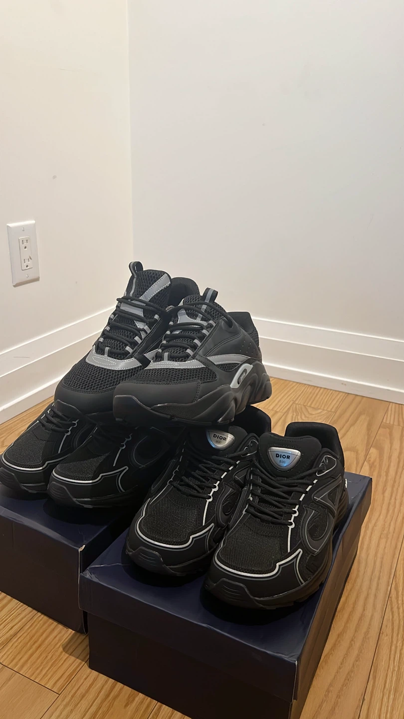 Dior B22 Black Mesh Sneakers - photo 3