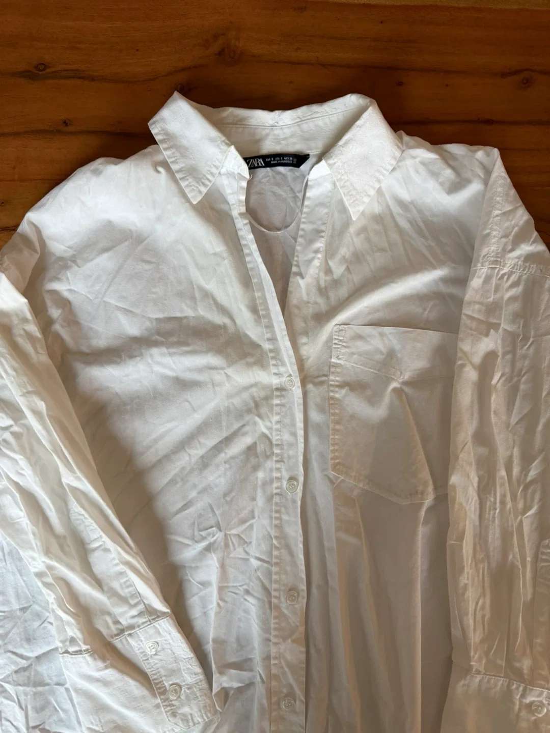 Zara White Button-Up Shirt