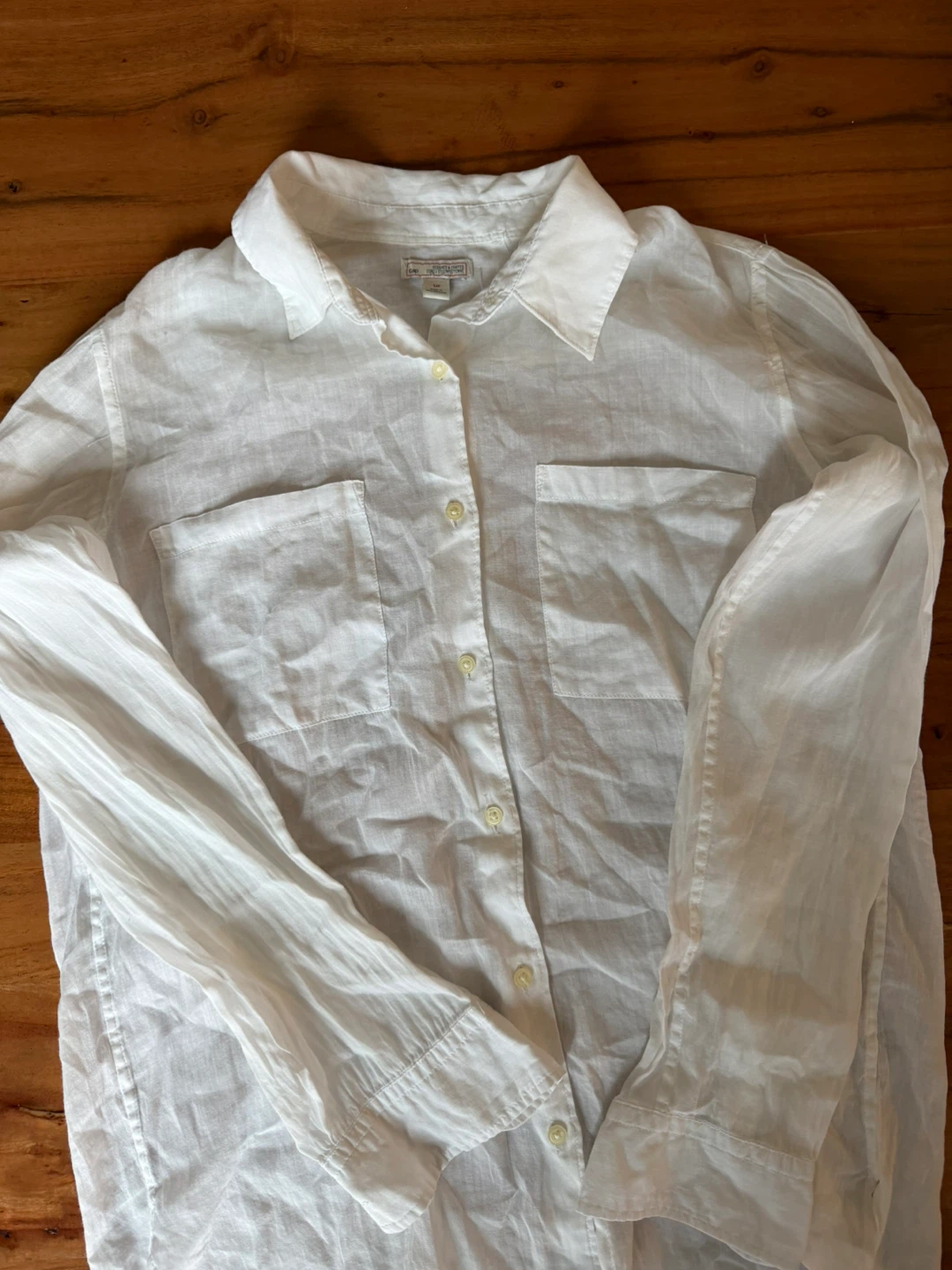 Gap White Linen Button-Up Shirt - Size S - photo 2