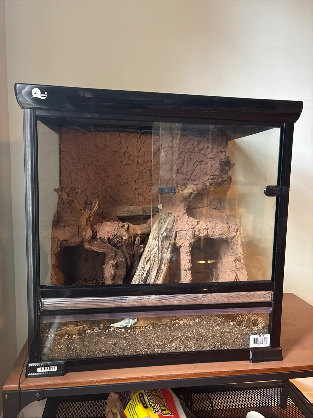 Reptile Terrarium Habitat with Custom Background