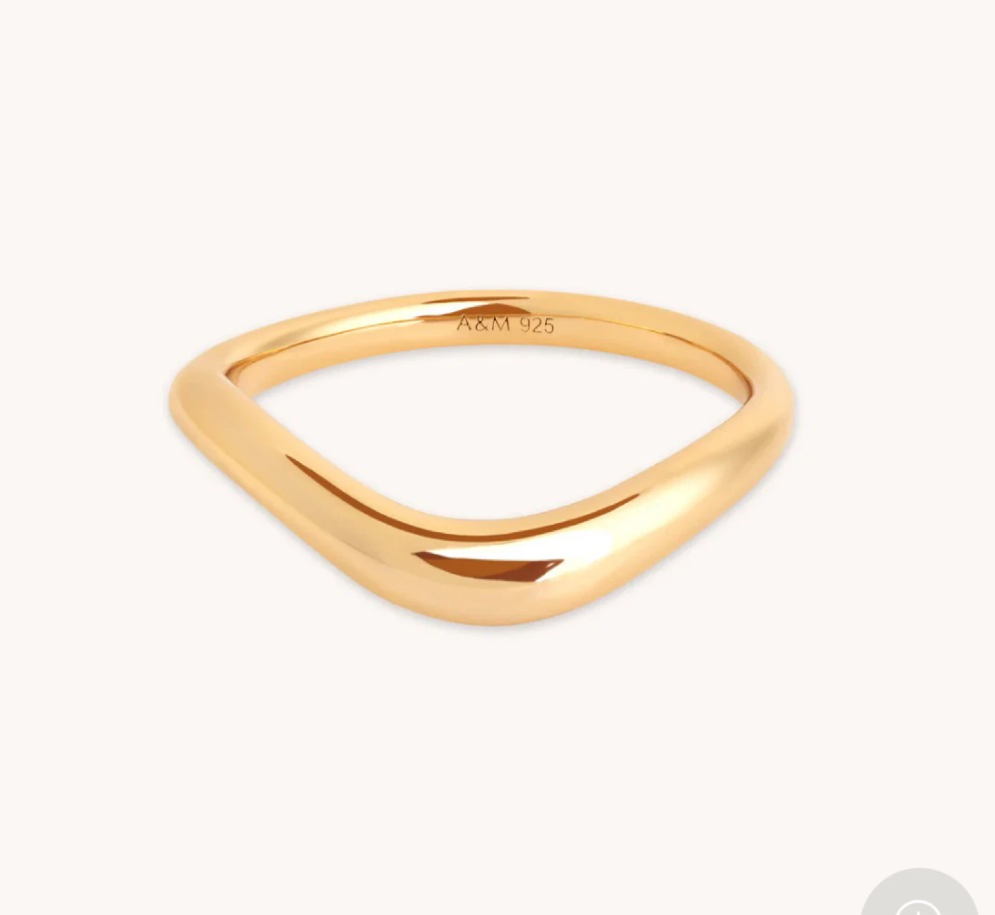 Astrid & Miyu Wave Ring Gold - photo 5