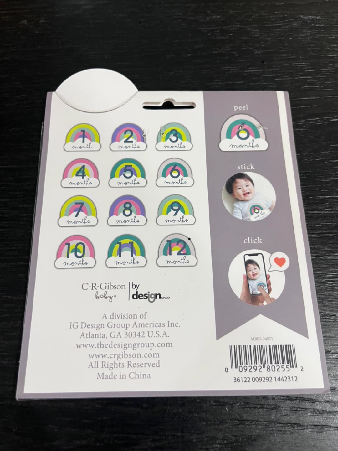 NEW PRICE check comments.  C.R. Gibson Baby Belly Sticker - photo 3