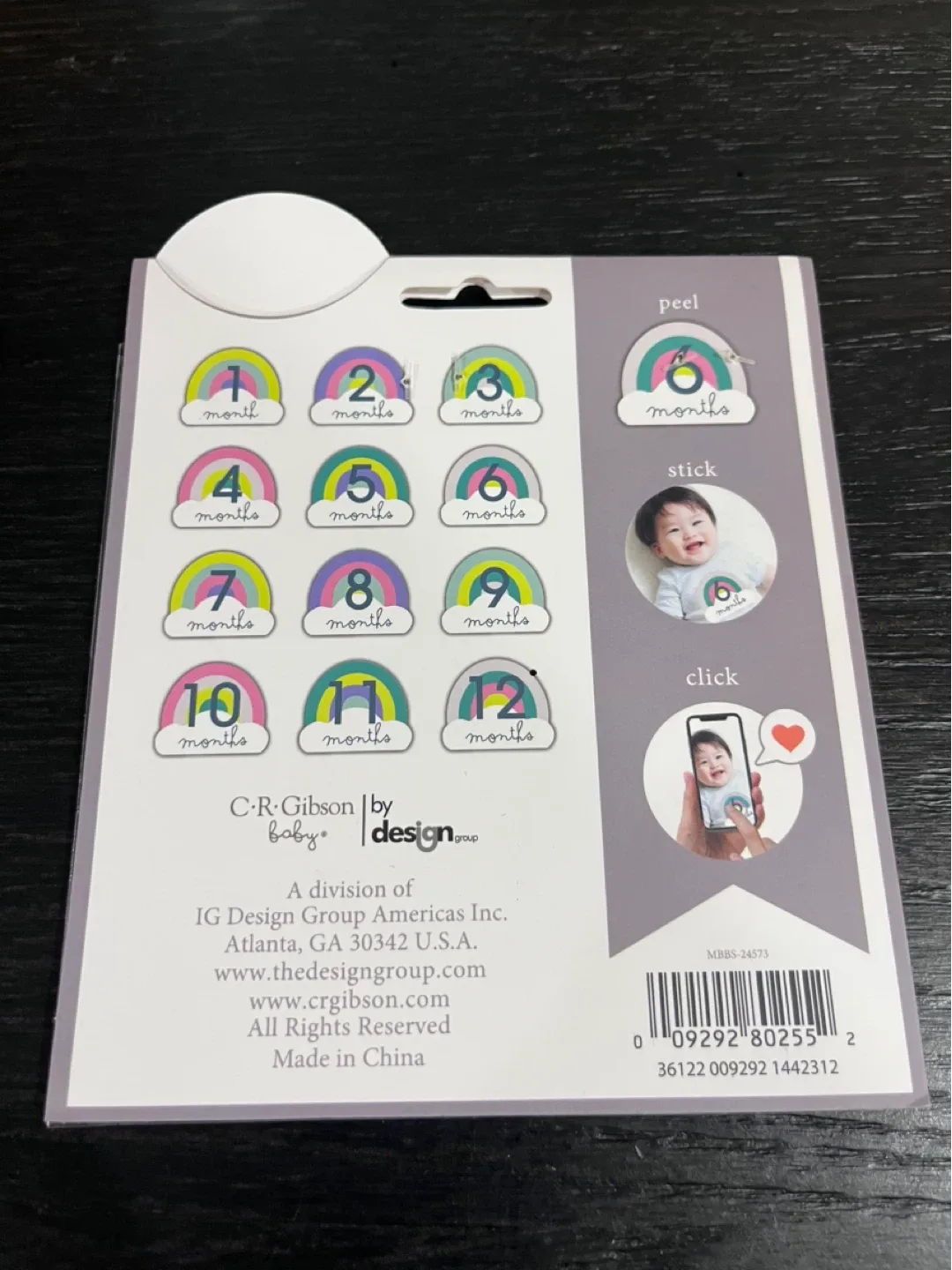 NEW PRICE check comments.  C.R. Gibson Baby Belly Sticker image indicator(3)