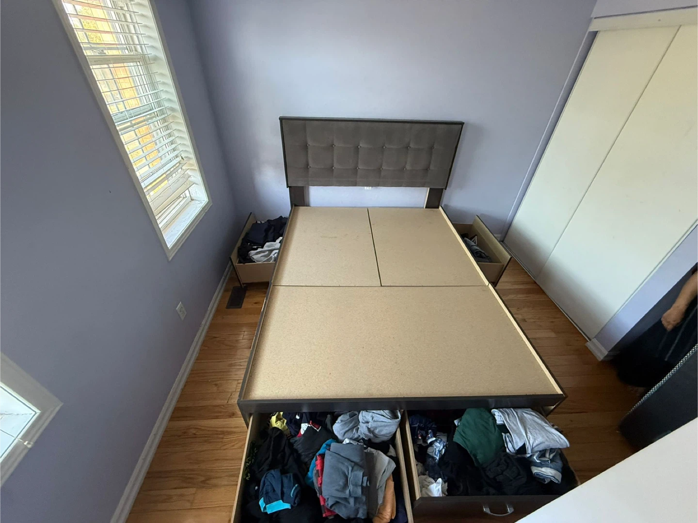 Upholstered Bed Frame with Storage