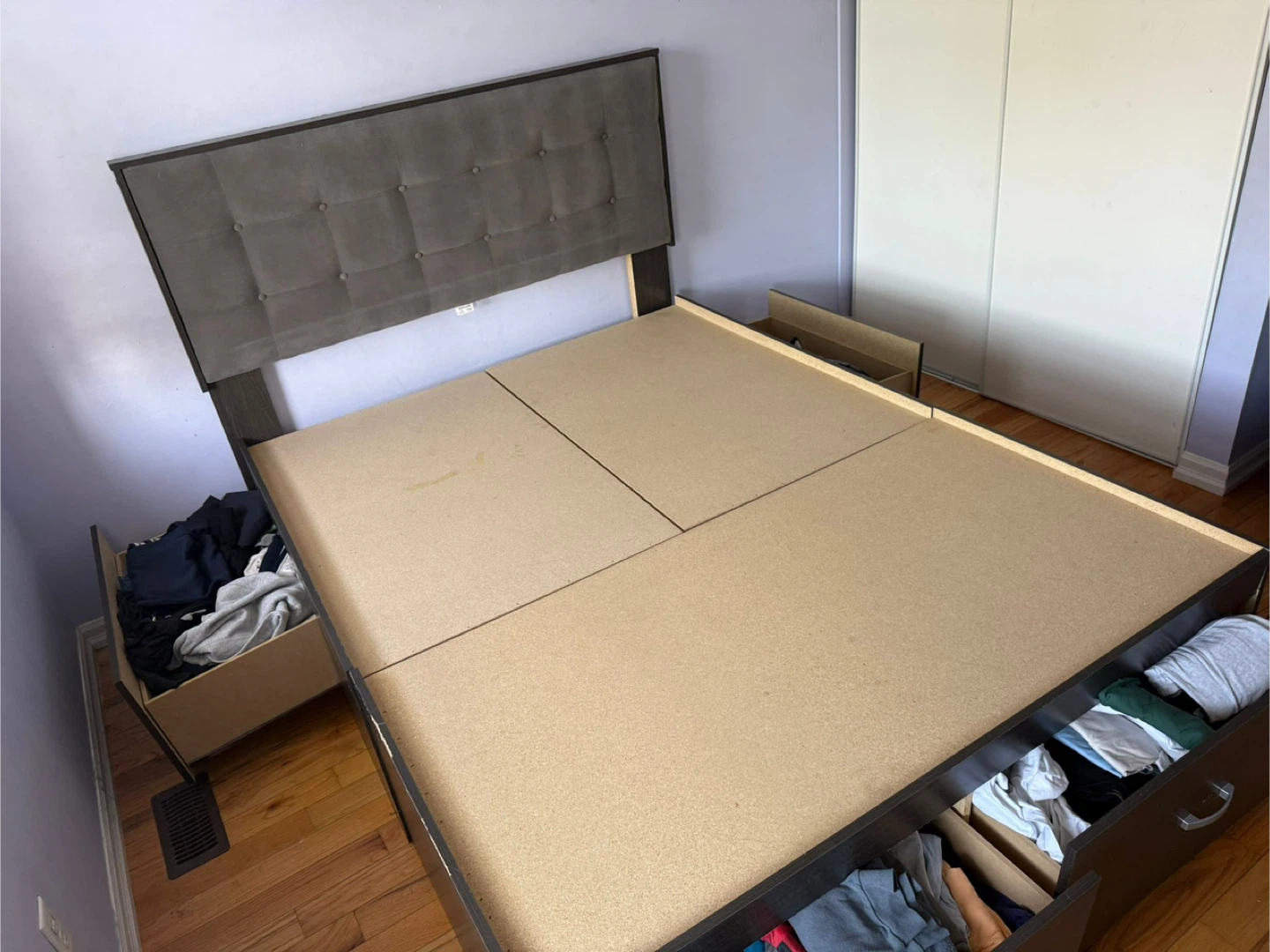 Upholstered Bed Frame with Storage - photo 2