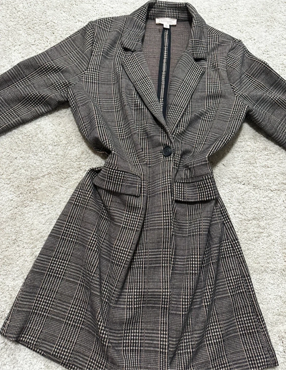 Plaid Blazer Jacket - Size L
