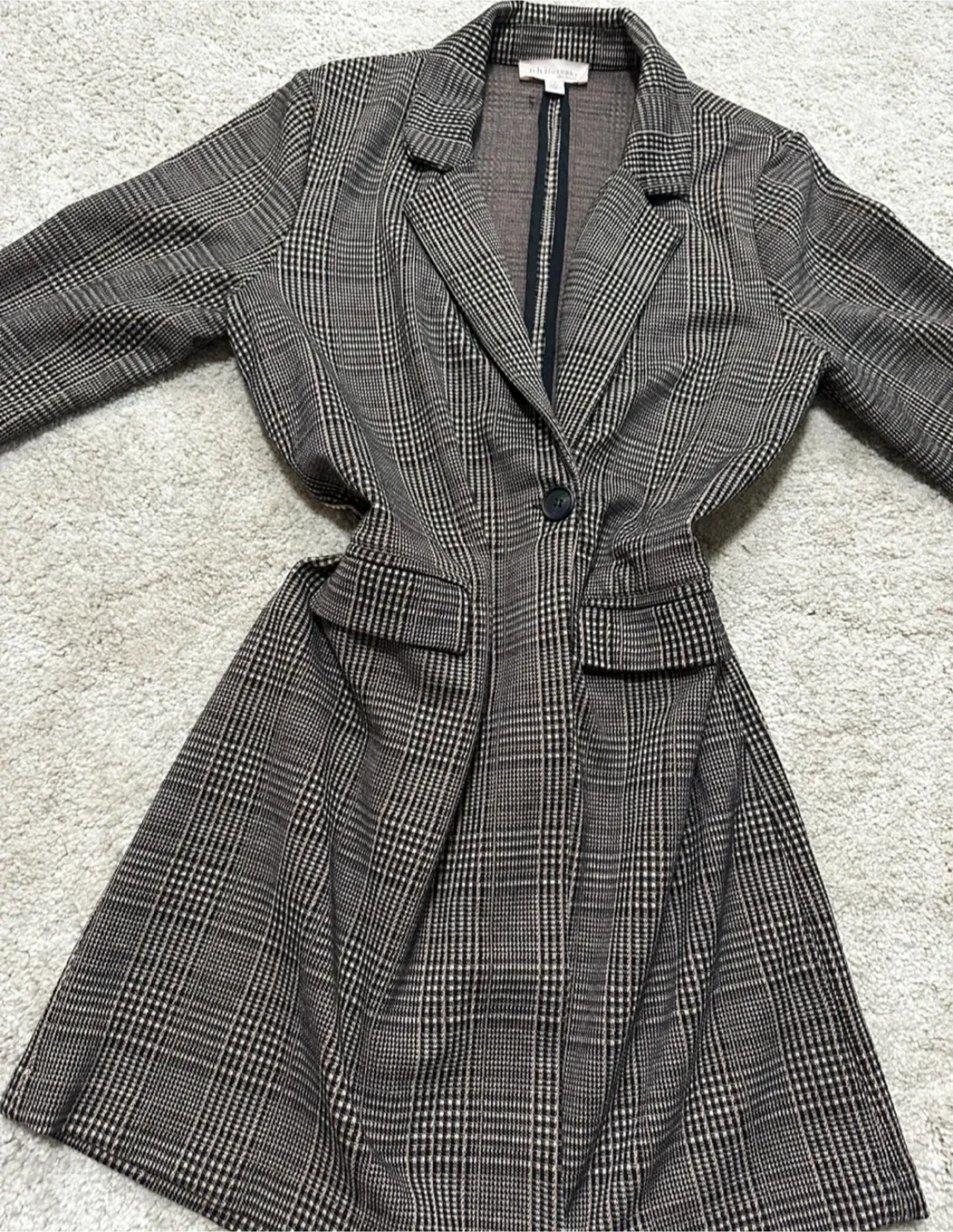 Plaid Blazer Jacket - Size L thumbnail