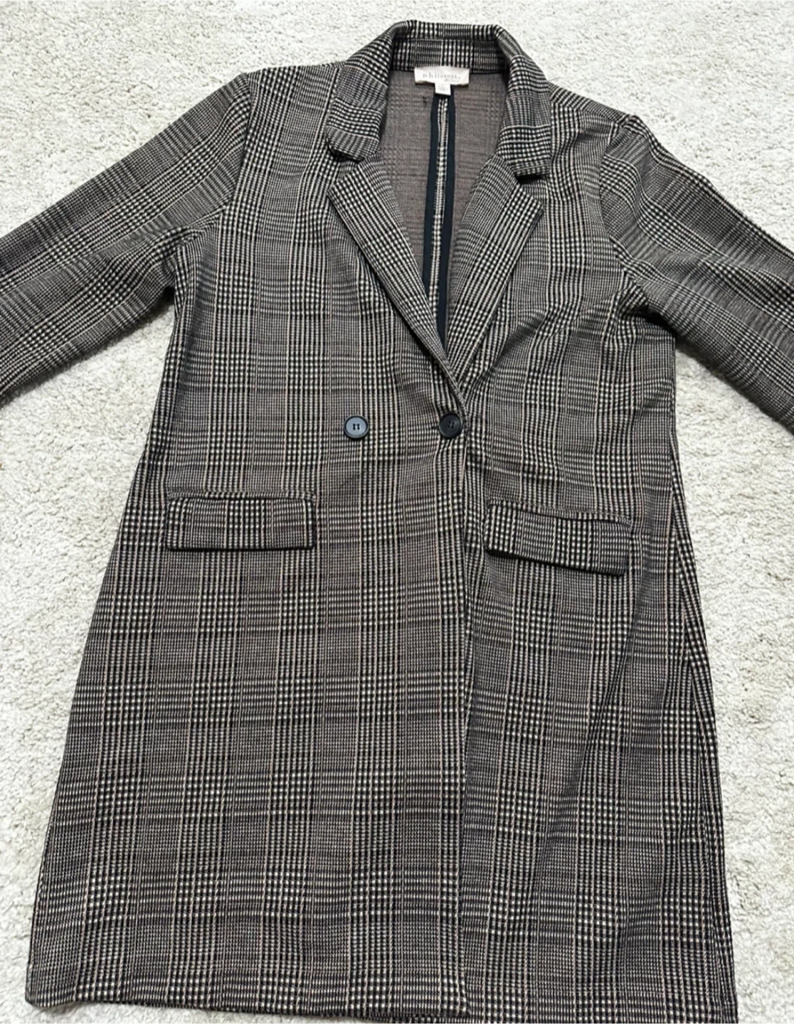 Plaid Blazer Jacket - Size L - photo 2