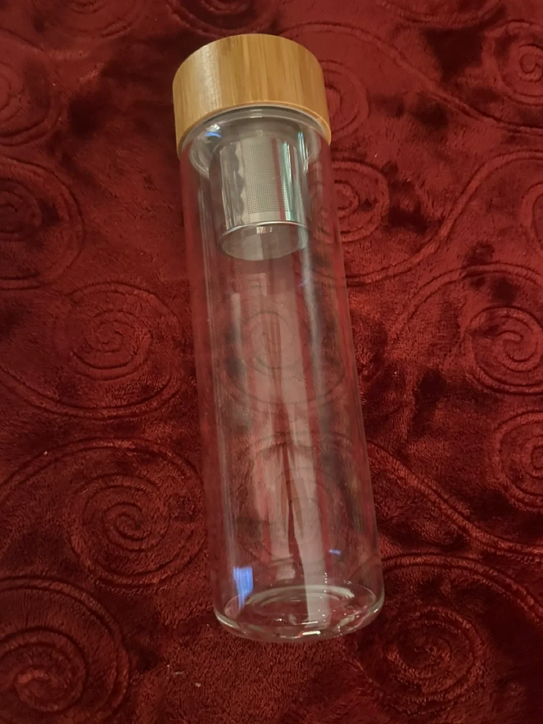 Glass Tea Infuser Bottle with Bamboo Lid