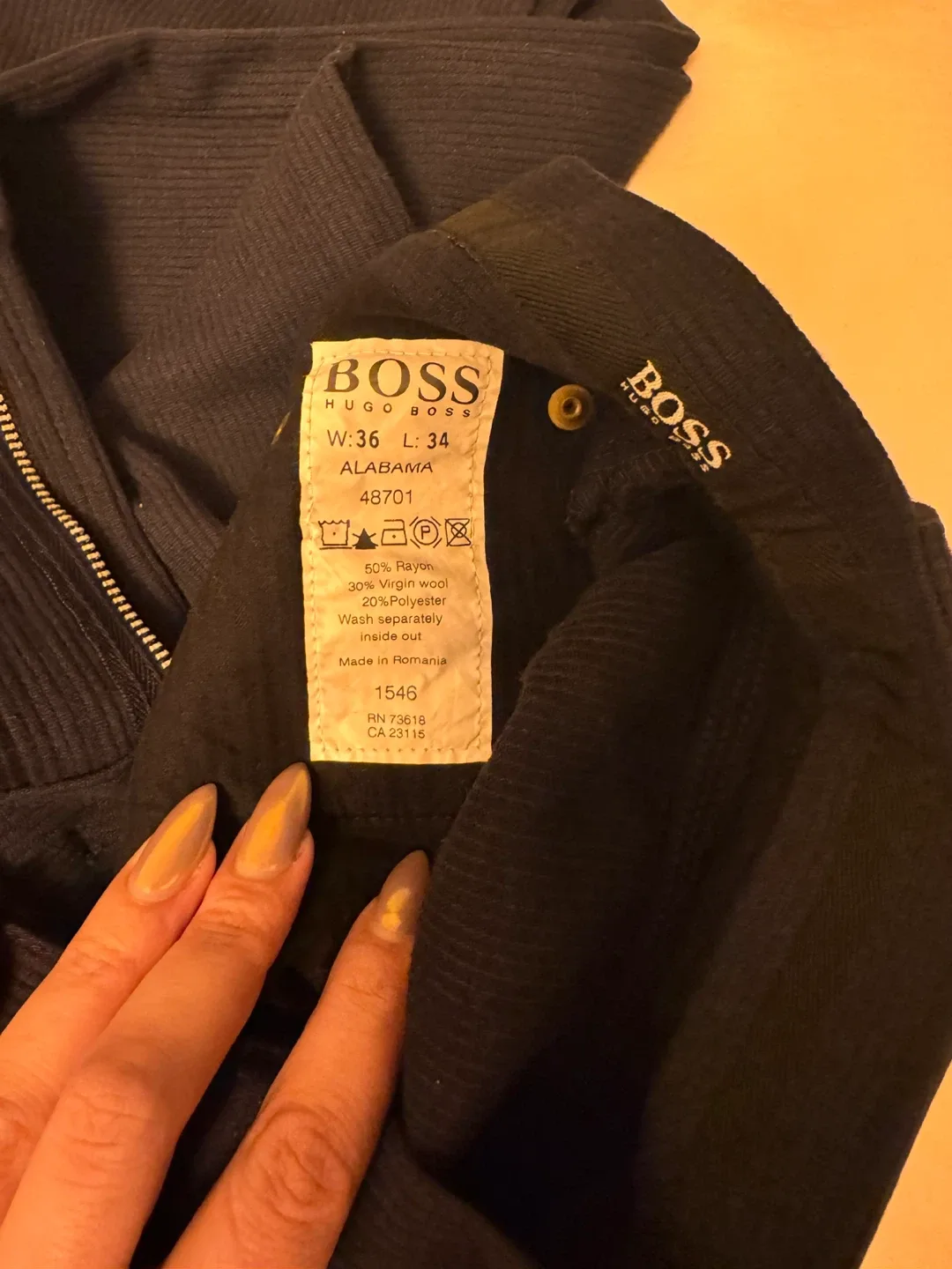 Hugo Boss Alabama Corduroy Pants W36 L34 image indicator(3)