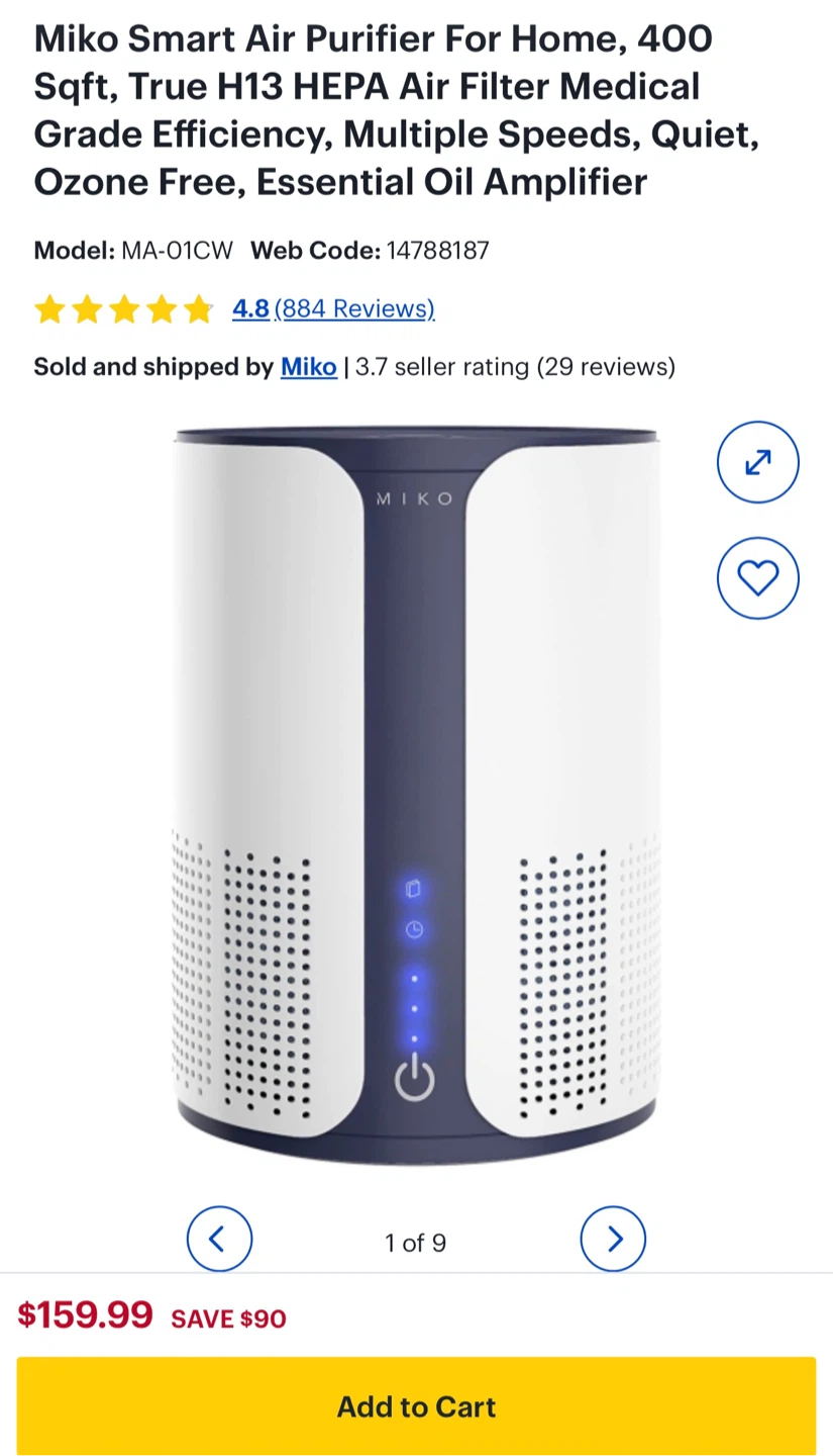Miko Ibuki Air Purifier - New
