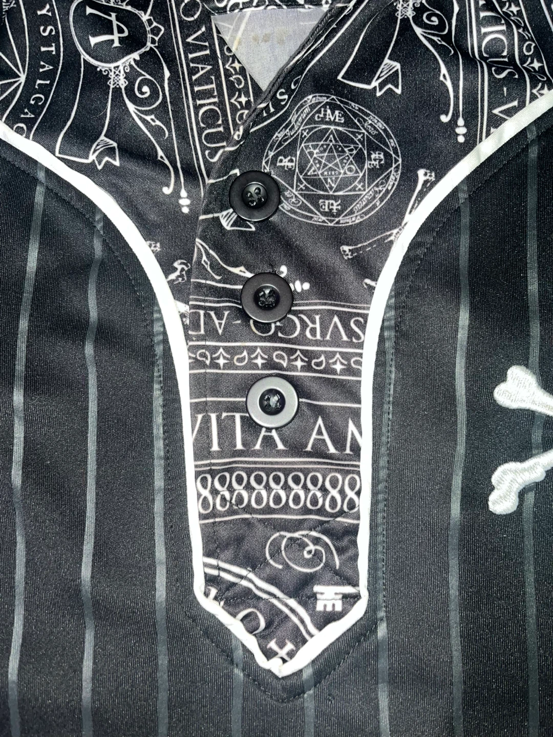 Black Striped Graphic Hoodie Shirt - photo 3
