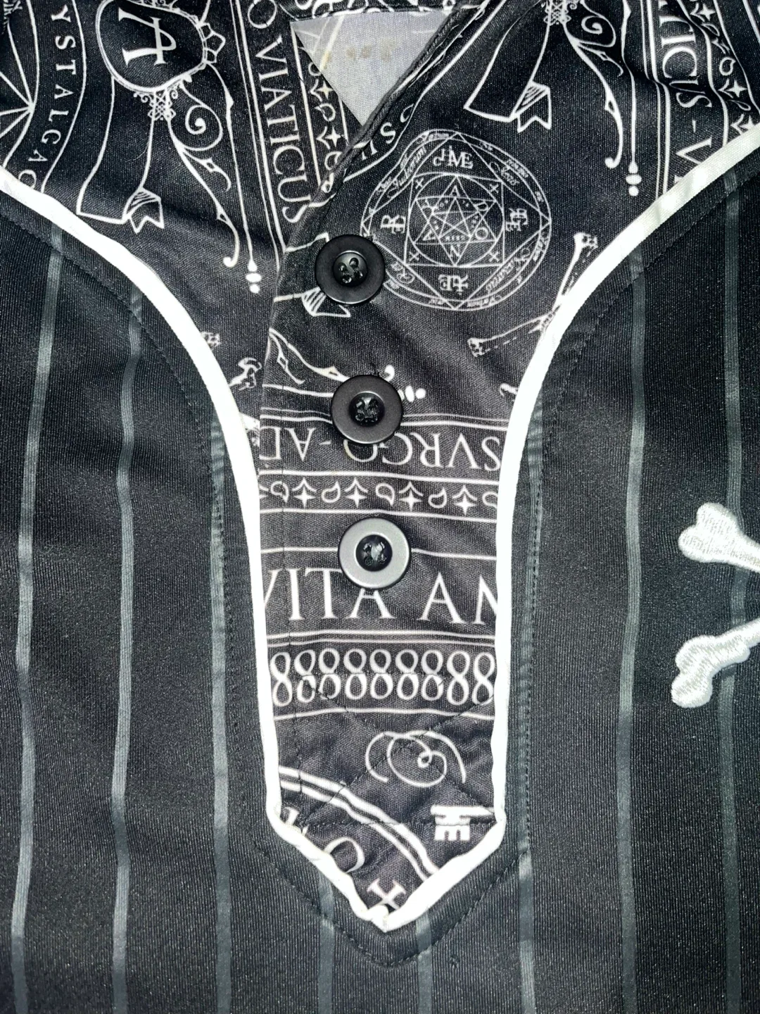 Black Striped Graphic Hoodie Shirt image indicator(3)