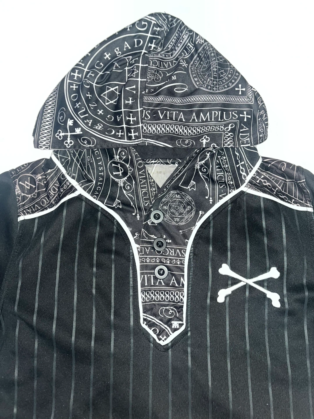 Black Striped Graphic Hoodie Shirt - photo 2