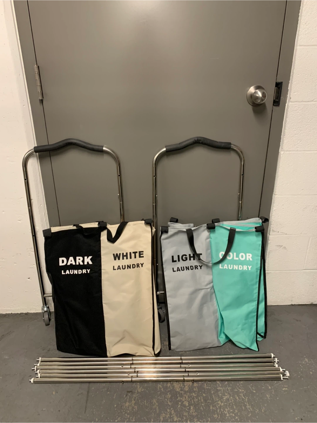Rolling Laundry Hamper - 4 Large Bags - photo 5