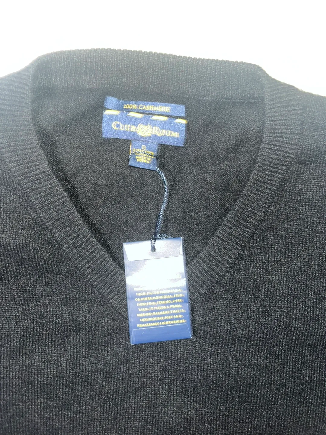 Club Room Black Cashmere Sweater - L image indicator(3)