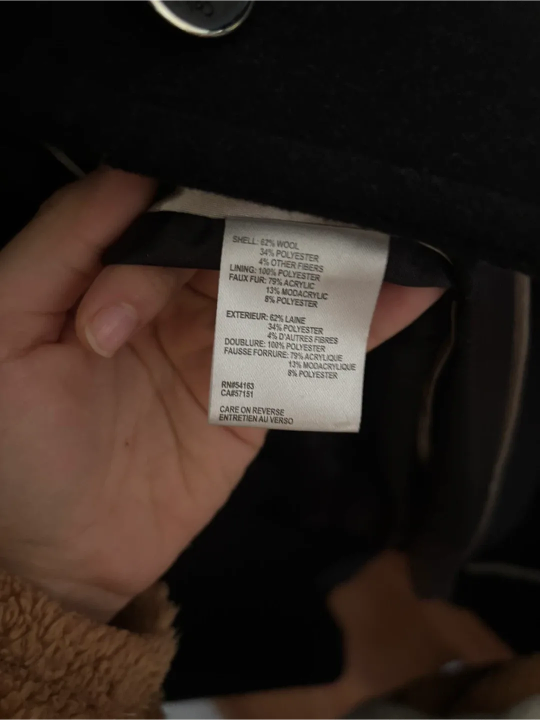 Calvin Klein Black Wool Blend Coat image indicator(2)