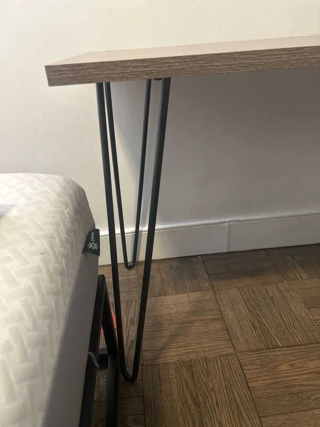Wood Desk with Black Metal Legs image indicator(3)