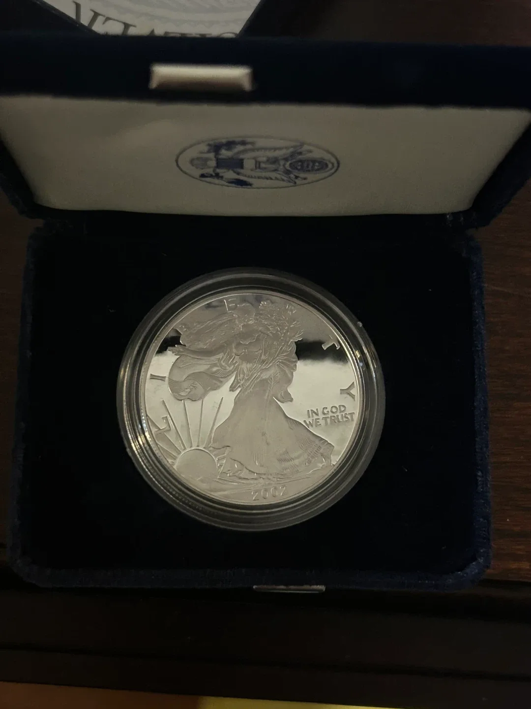 American Eagle One Ounce Silver proof Coa and box image indicator(5)