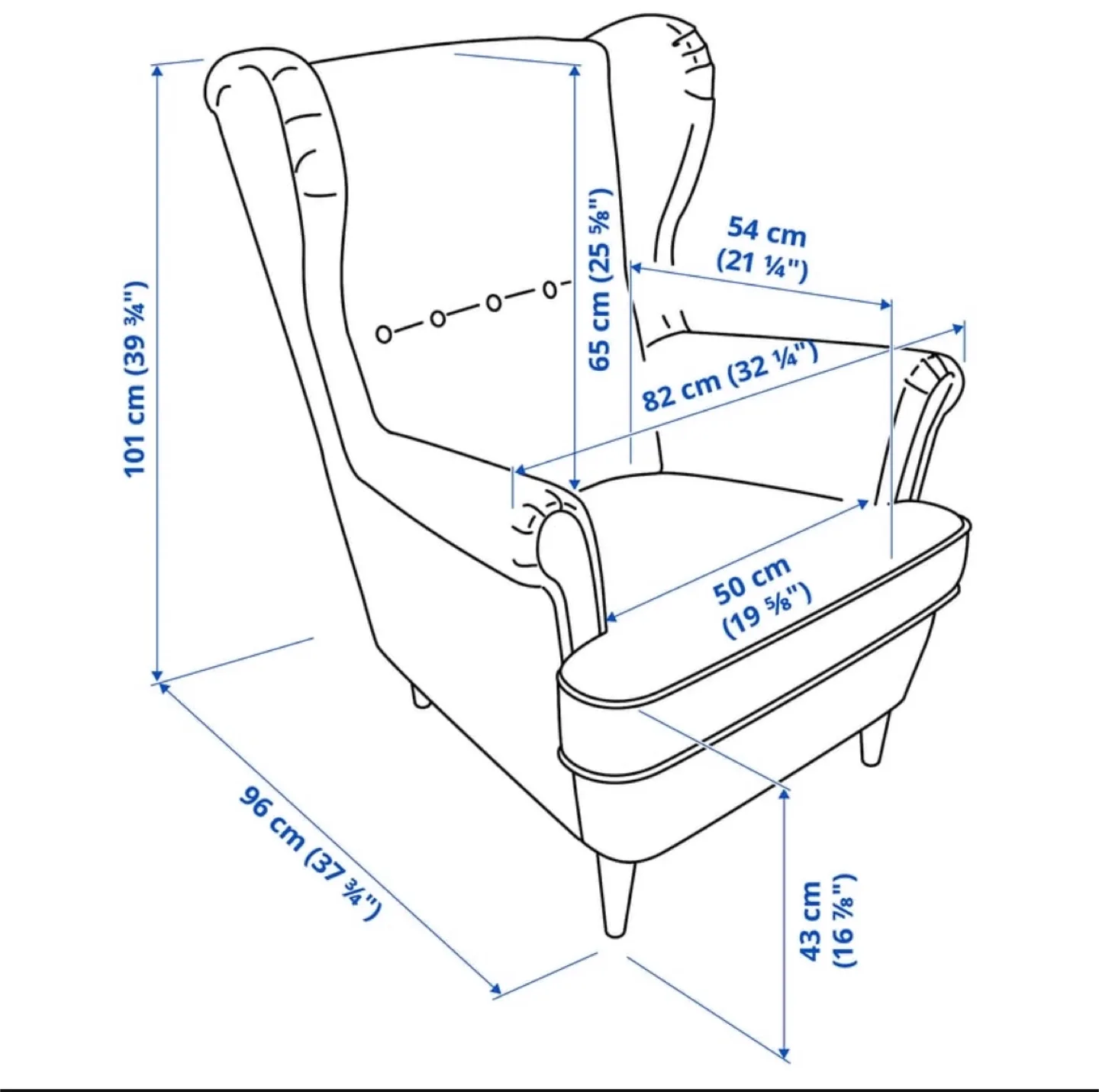 2 IKEA Strandmon Wing Chairs with matching footstools image indicator(3)