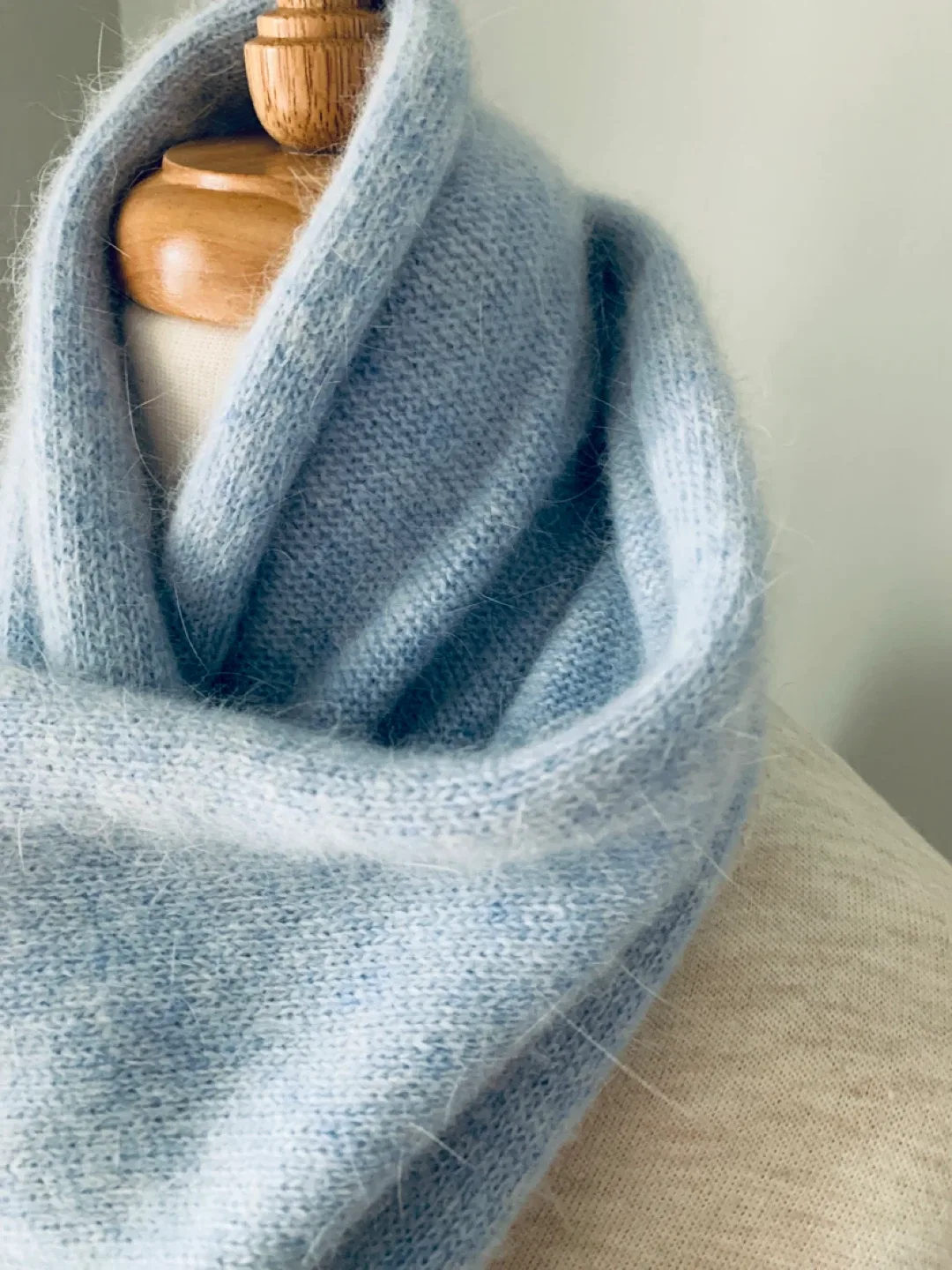 ALDO Baby Blue Soft Wool Scarf image indicator(3)