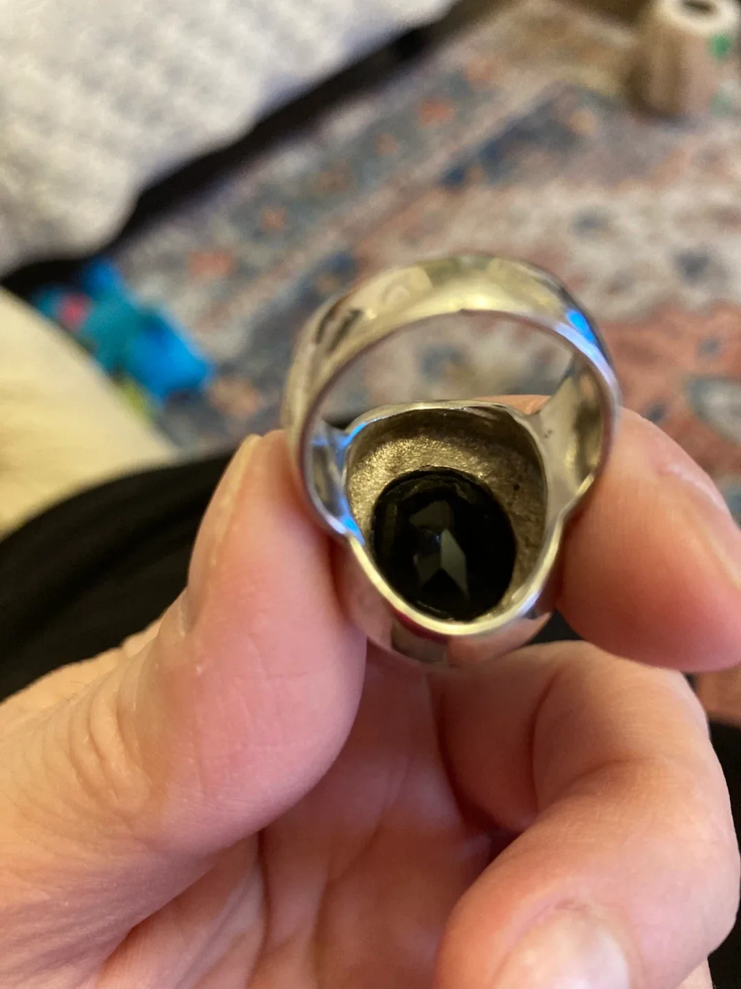 Sterling Silver Ring w/ Black Onyx Size 6.5 image indicator(2)