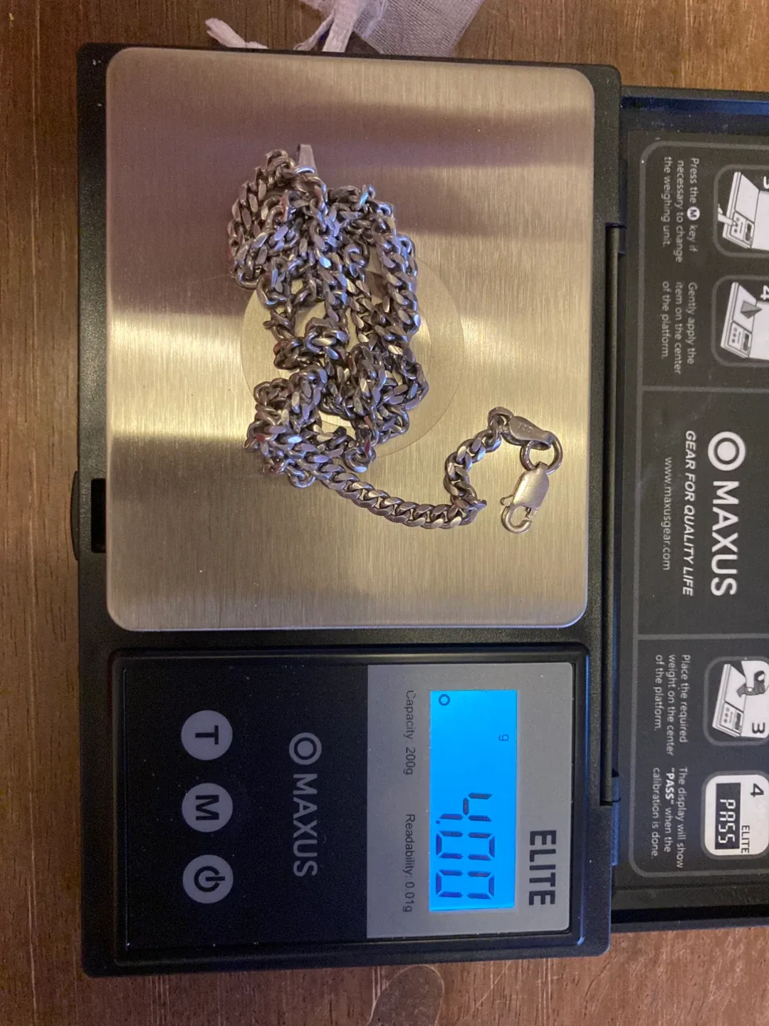 20” Italian Silver Curb Chain