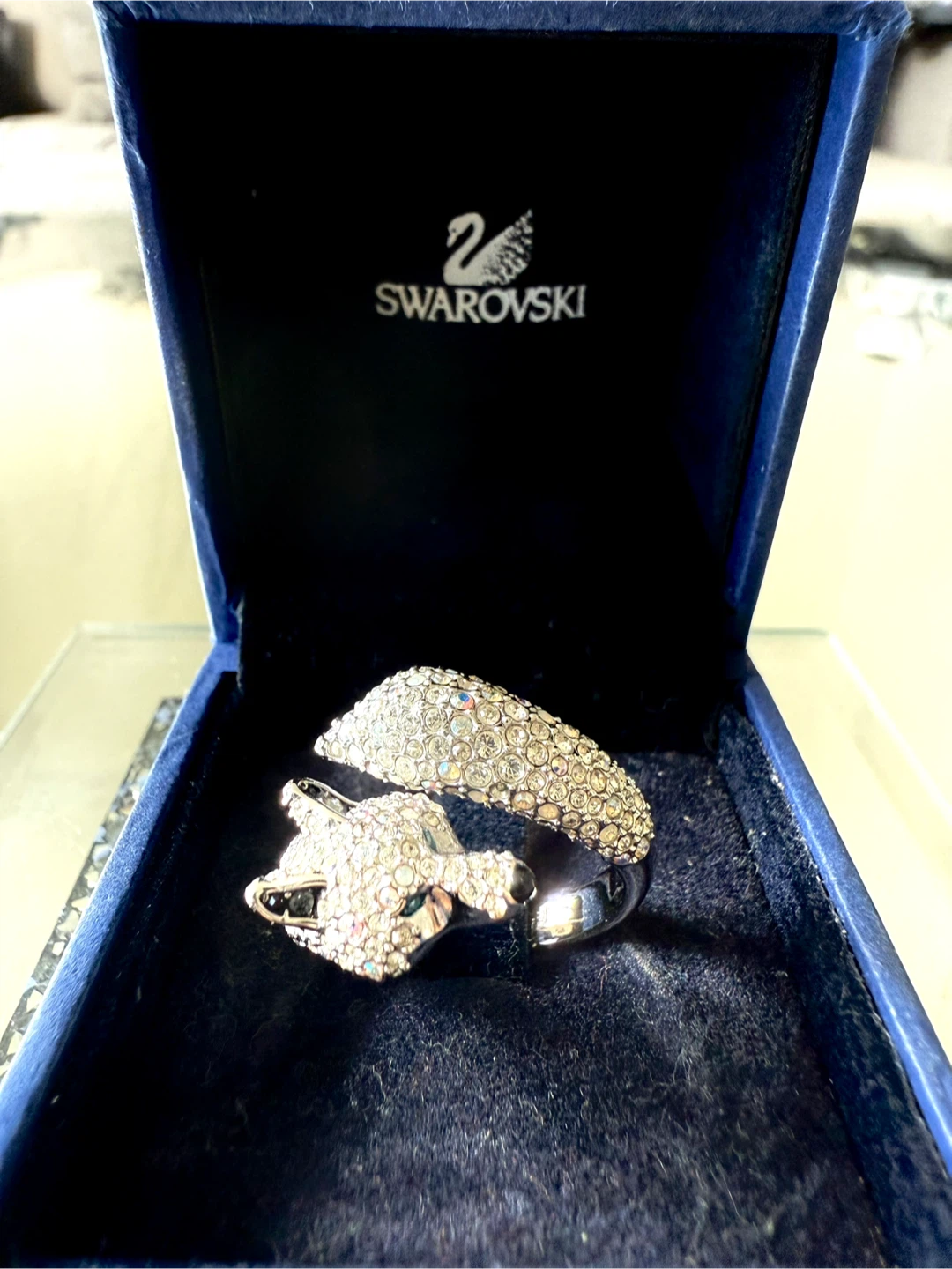 Swarovski Polar Bestiary Ring White Rhodium Plated Size 58 - photo 5