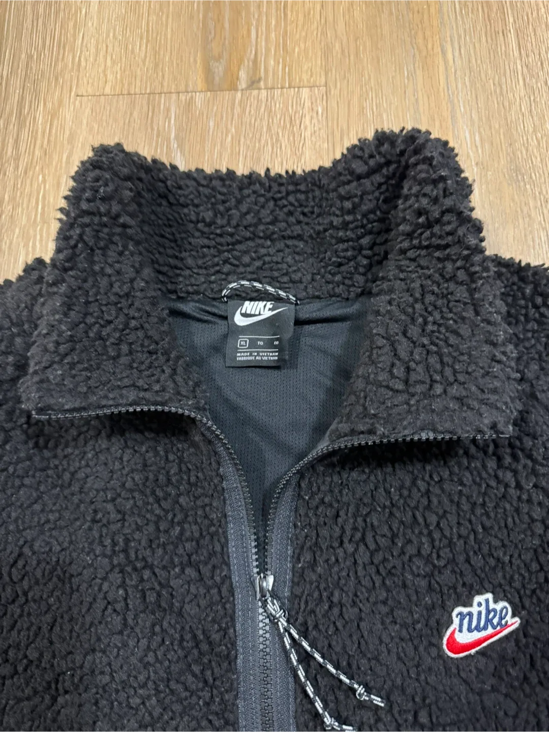 Nike Mens Black Sherpa Fleece Jacket Size XL image indicator(2)