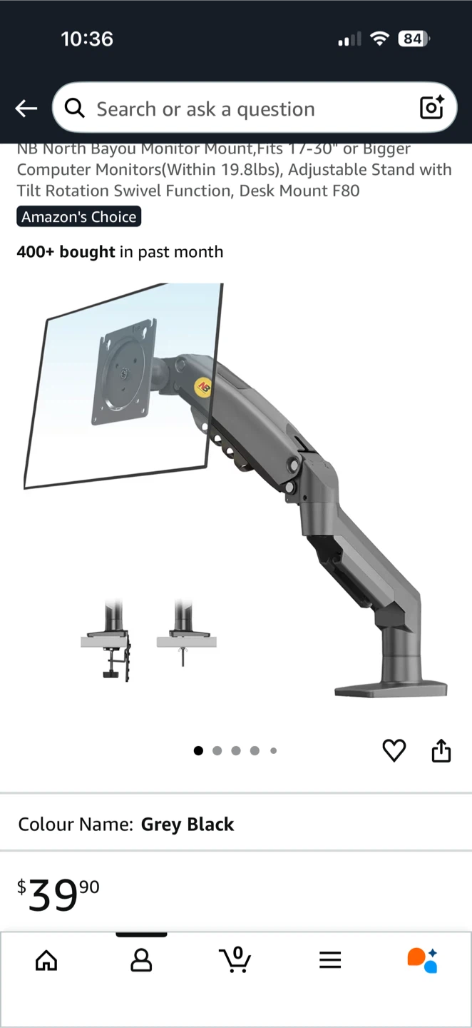 Monitor Arm + Reinforcement Plate - photo 2