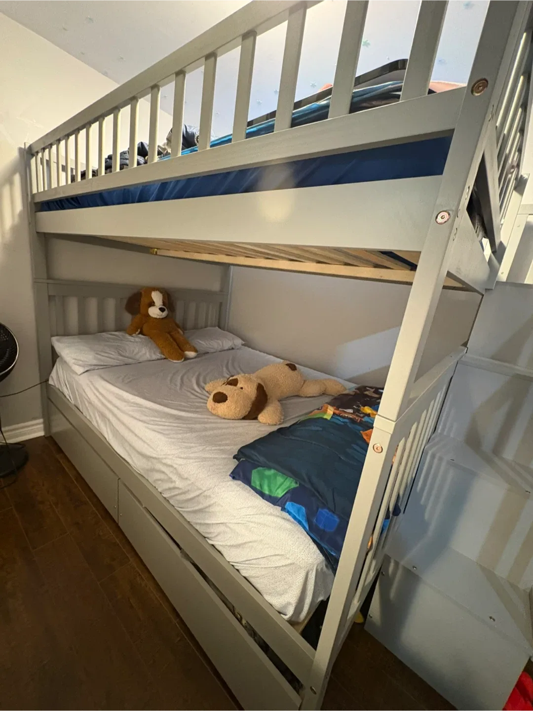 Grey Bunk Bed with Stairs & Storage image indicator(2)