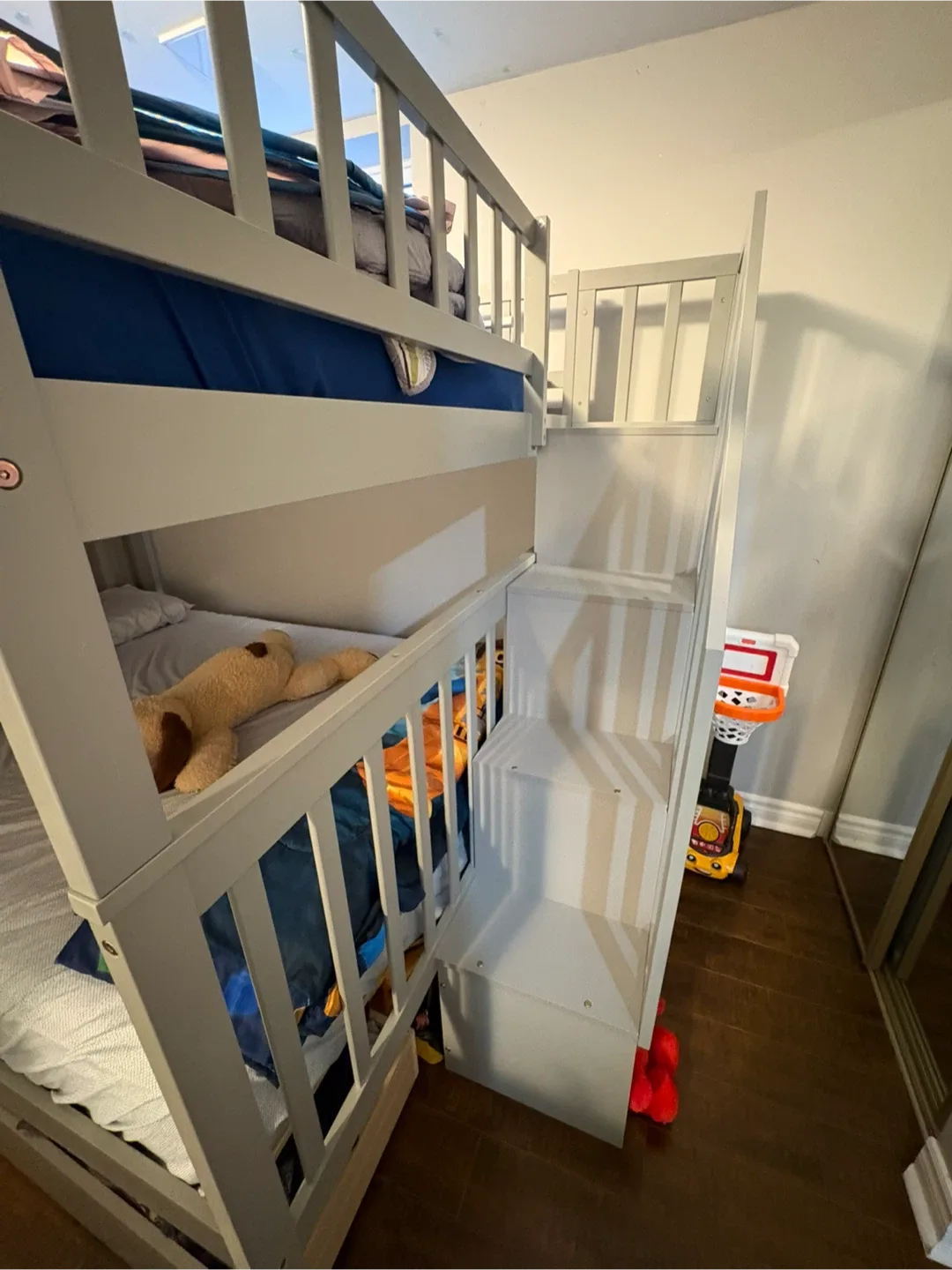 Grey Bunk Bed with Stairs & Storage image indicator(4)