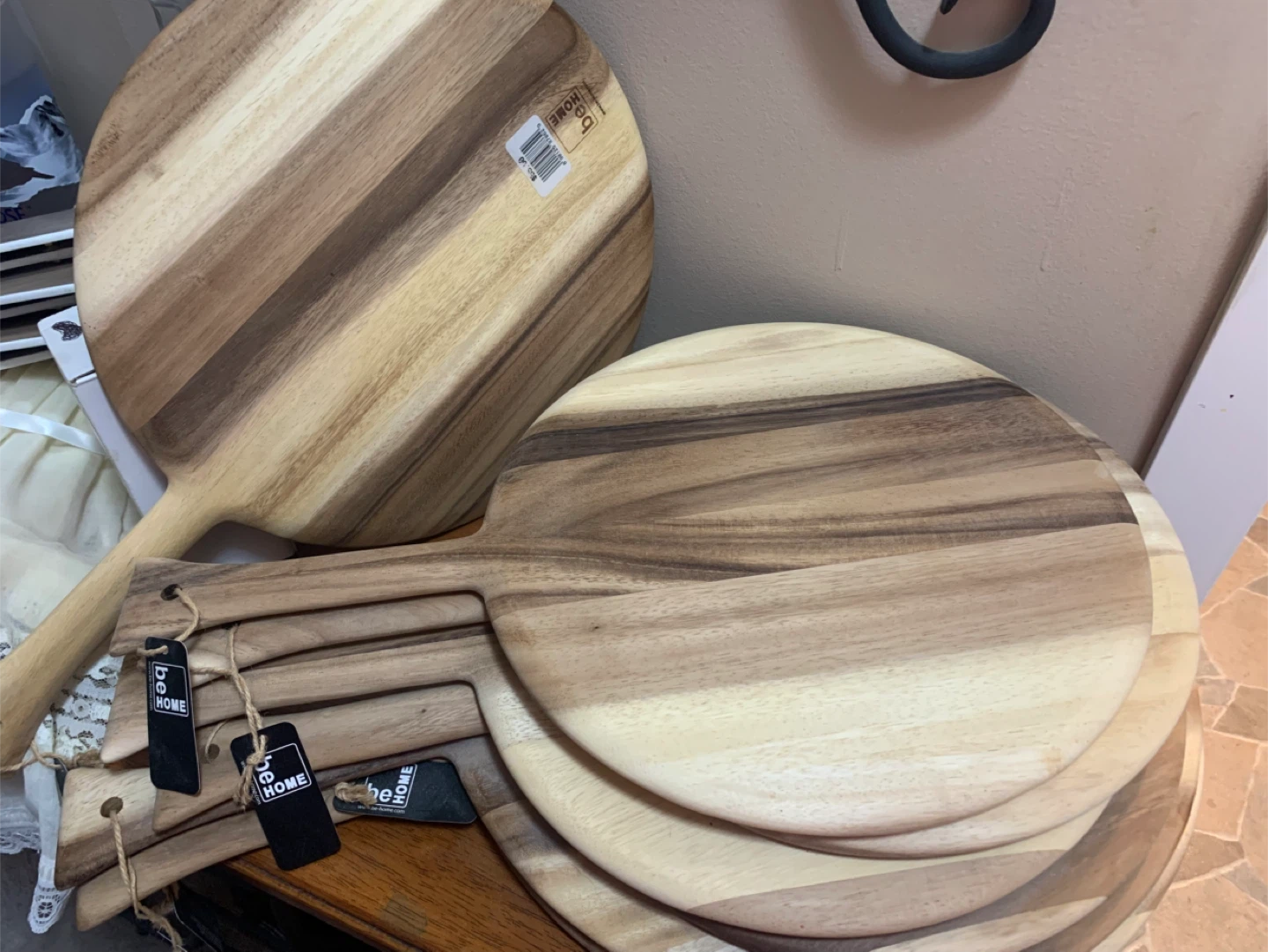 be HOME Acacia Wood Pizza Board x 6