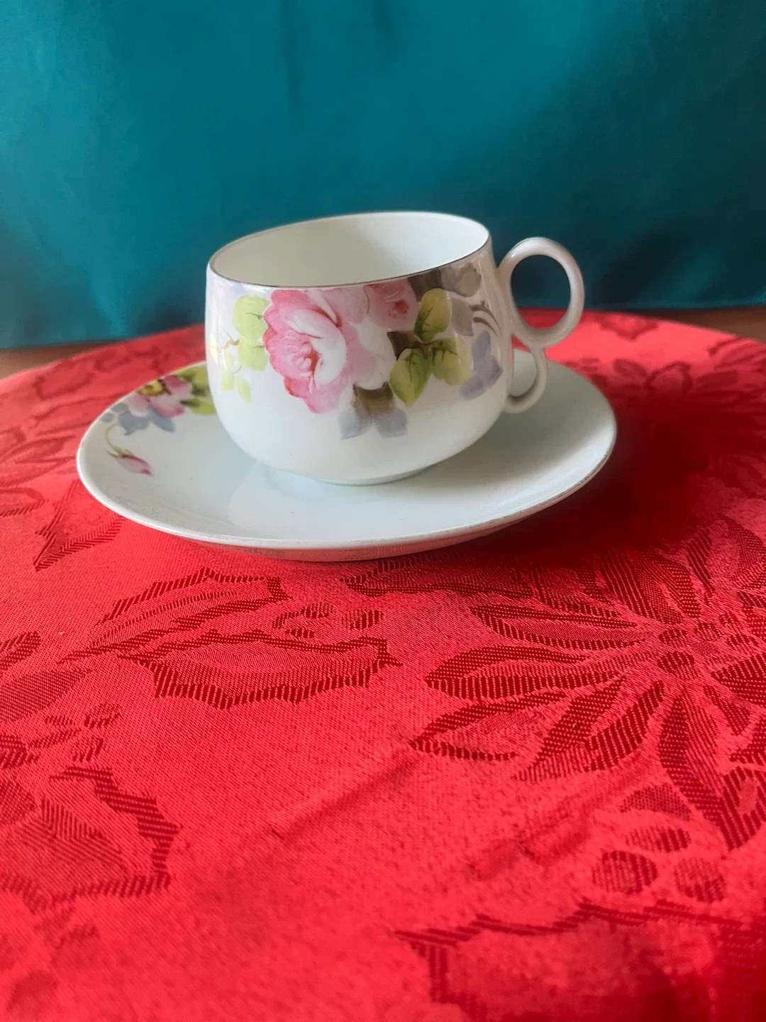 Noritake Hand Painted Cup & Saucer Set