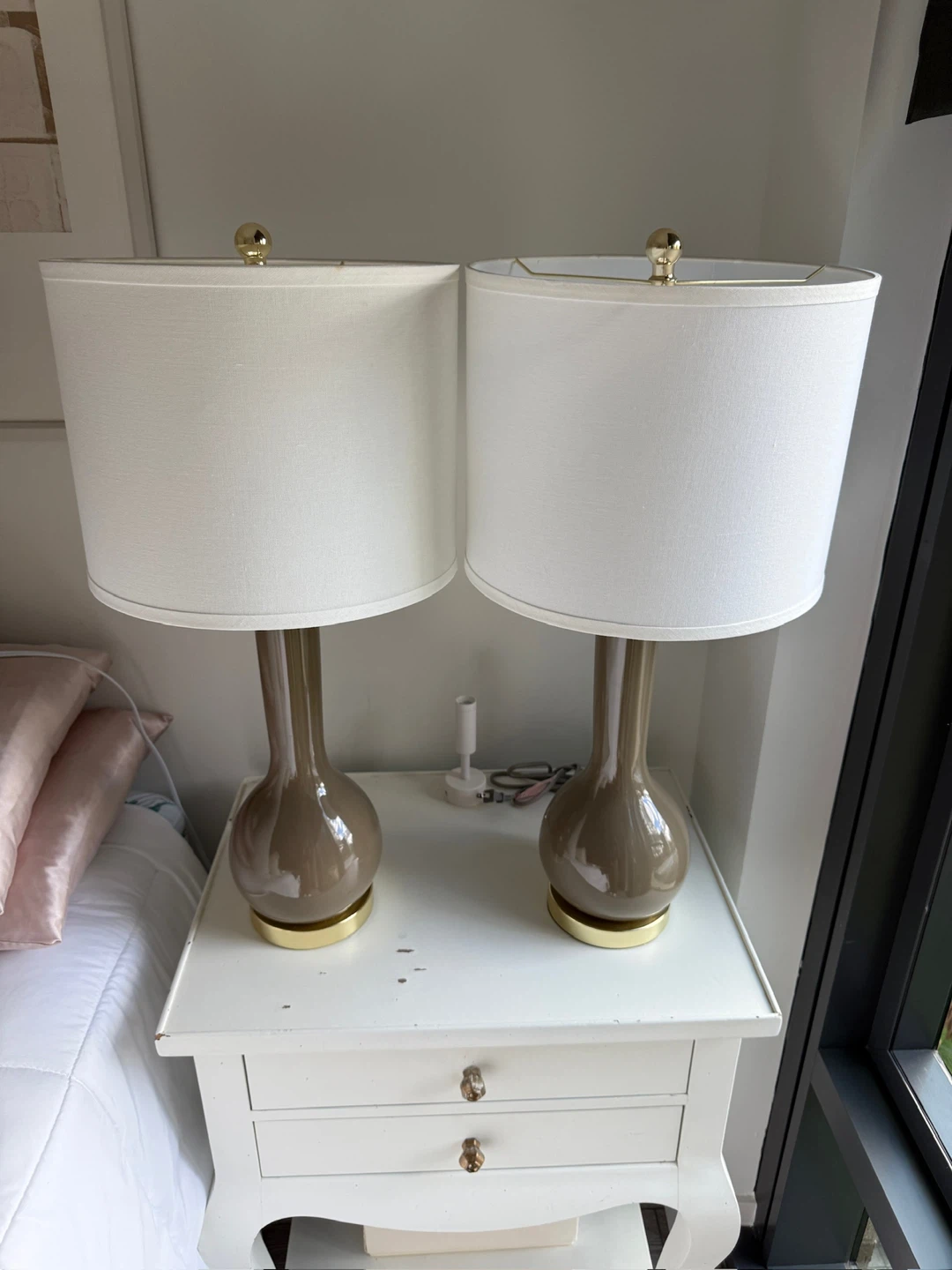 Wayfair Amoure taupe lamps - set of 2! 30.5” - photo 3