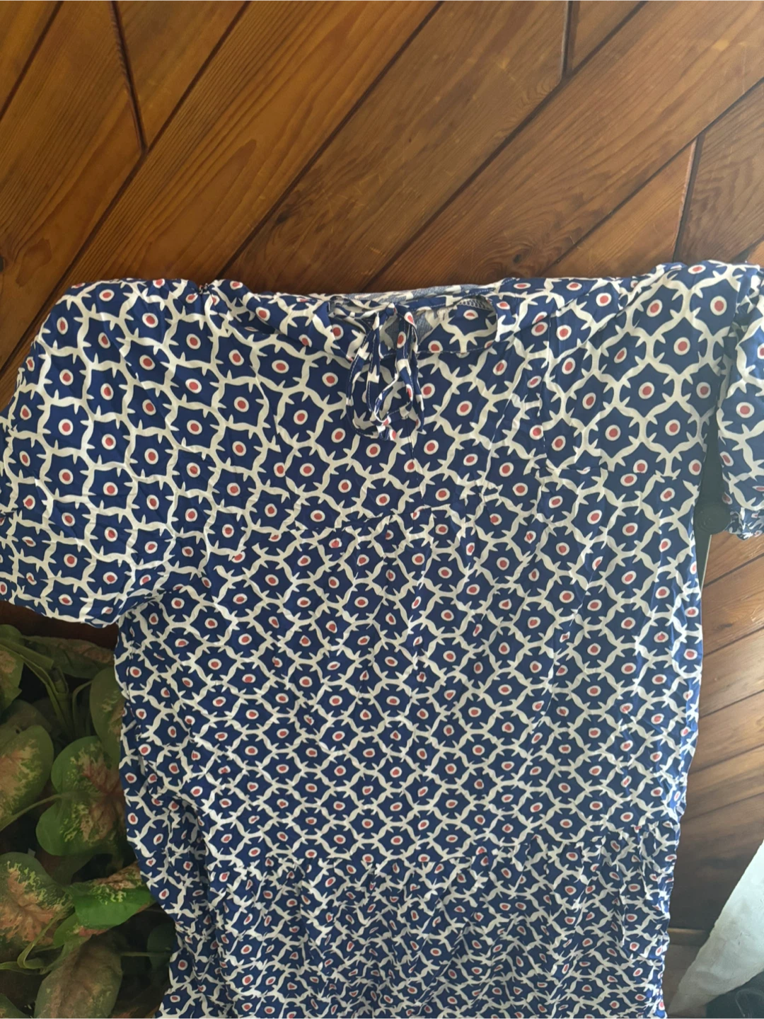 Talbots Dress - Blue, White, Red Pattern - photo 2