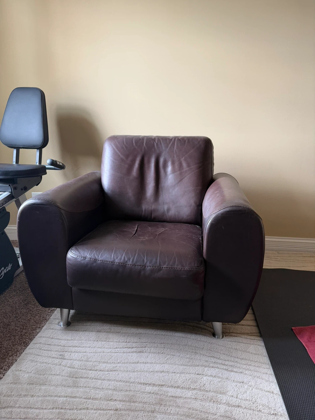 Brown Leather Armchair