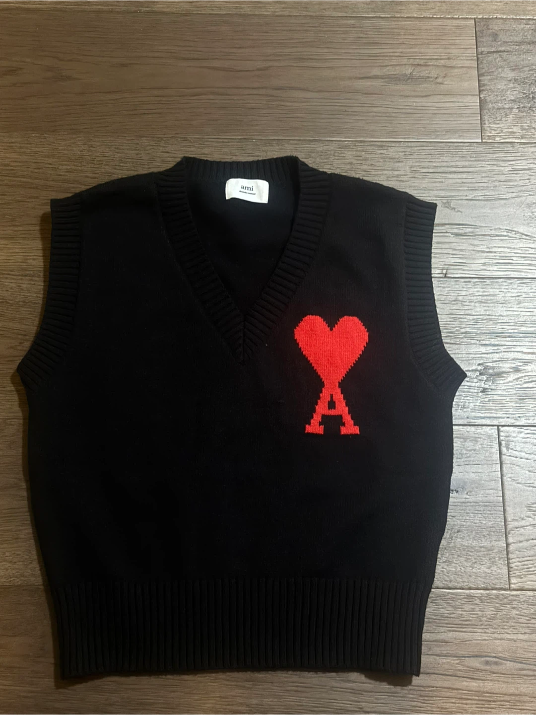 Ami Paris Black Sweater Vest
