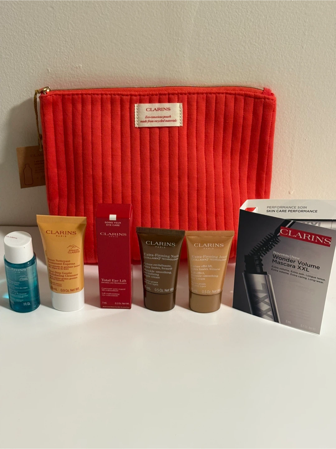 Clarins Skincare Travel Set with Pouch