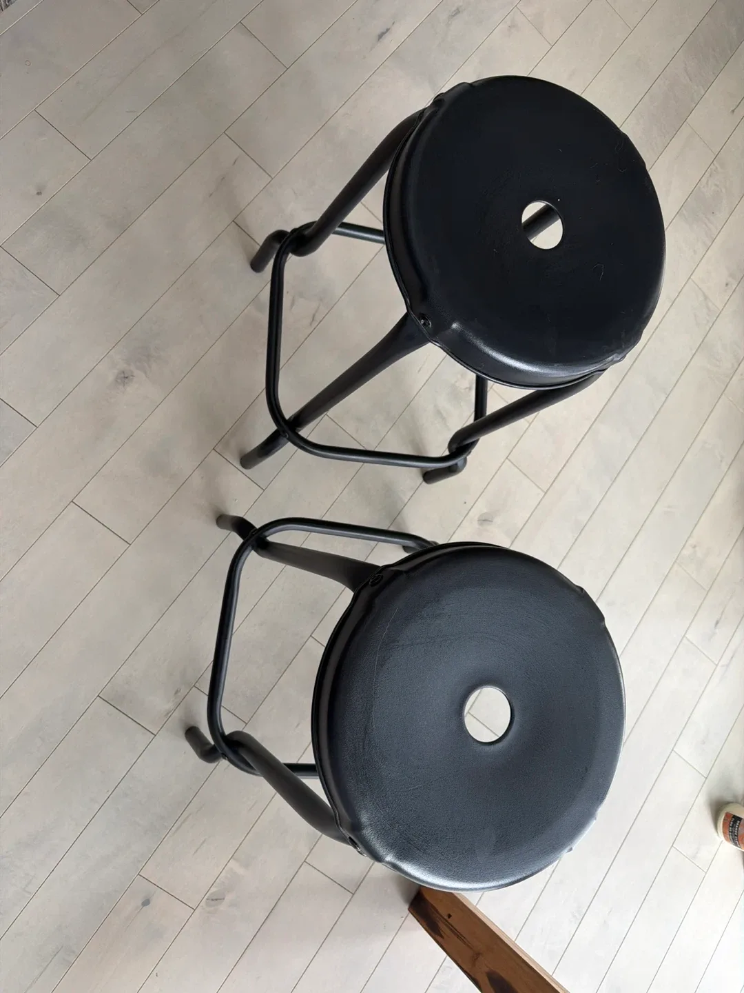 Set of 2 Black Metal Bar Stools thumbnail