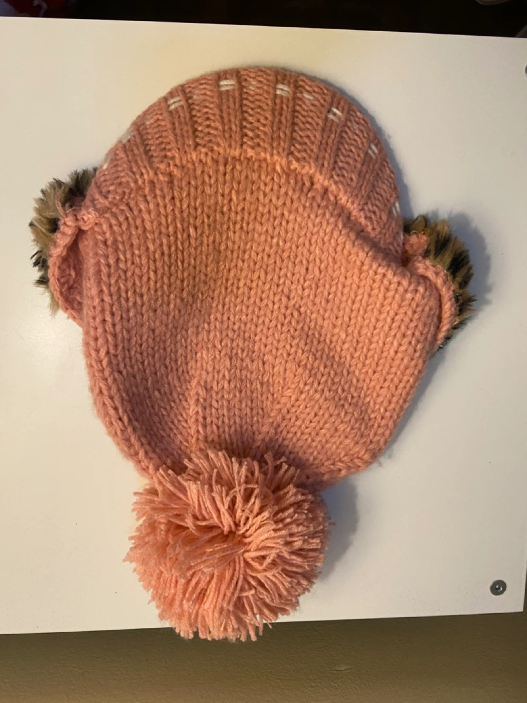 Knitted Pink Hat with Pom Pom - photo 2