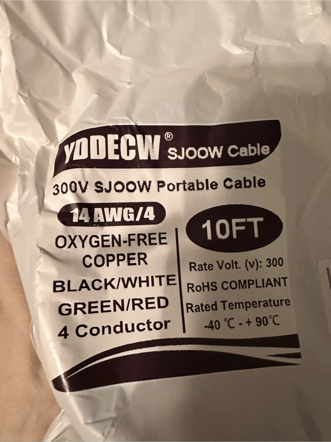 YODECW SJOOW Portable Cable 10FT - photo 2