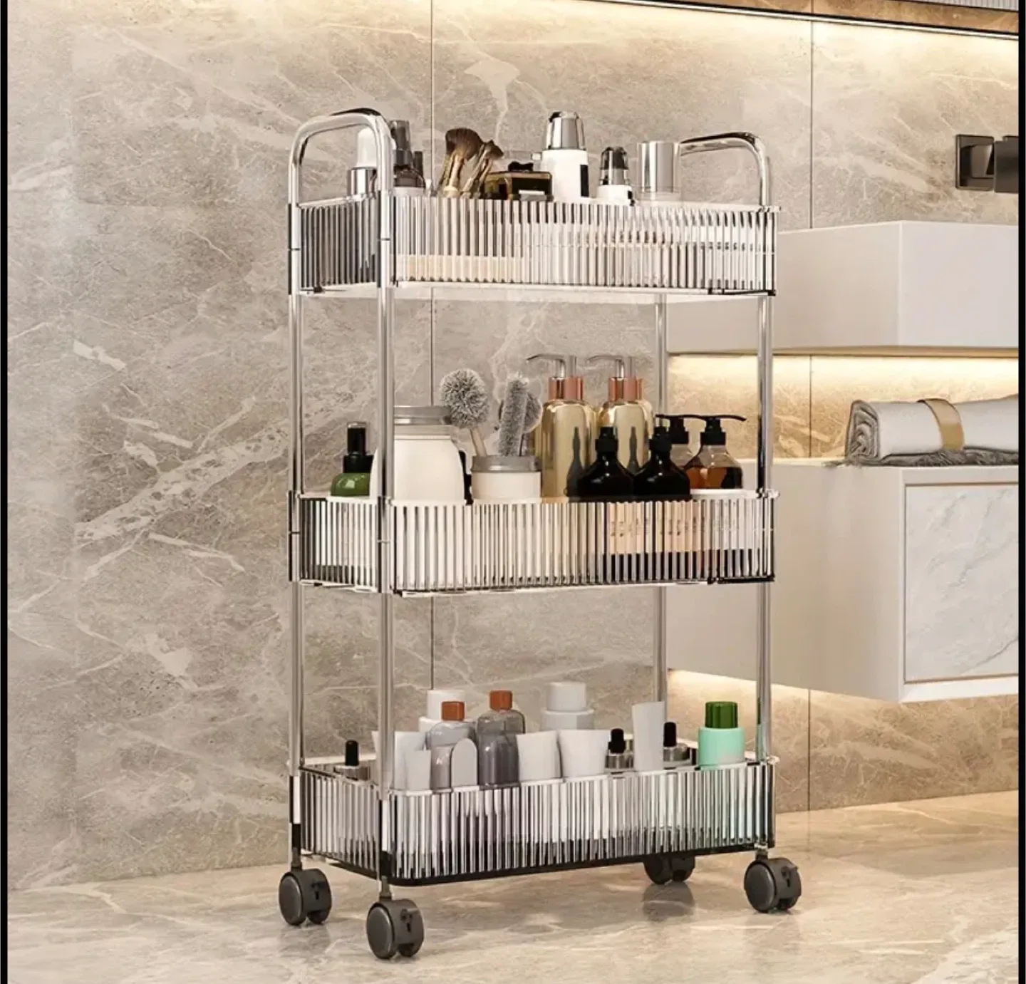 Rolling Storage Cart, 3/4-Tier (Brand new in box) image indicator(2)