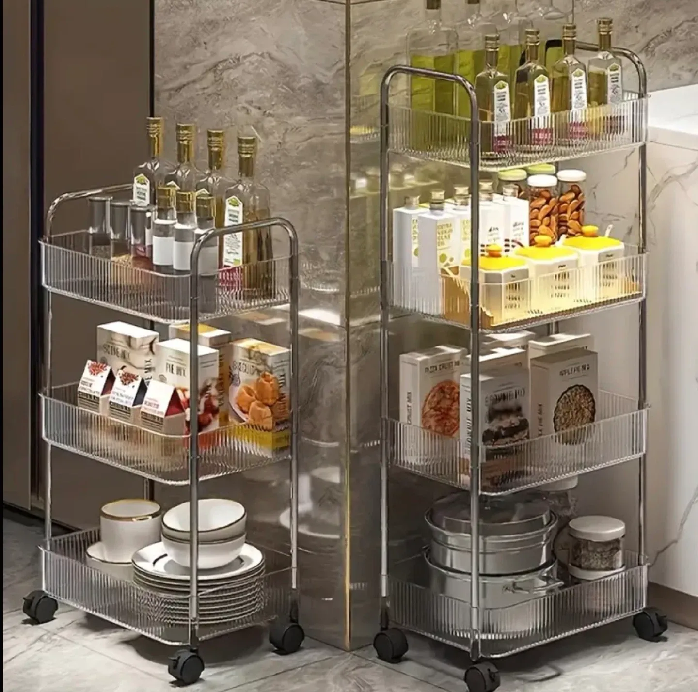 Rolling Storage Cart, 3/4-Tier (Brand new in box) image indicator(3)