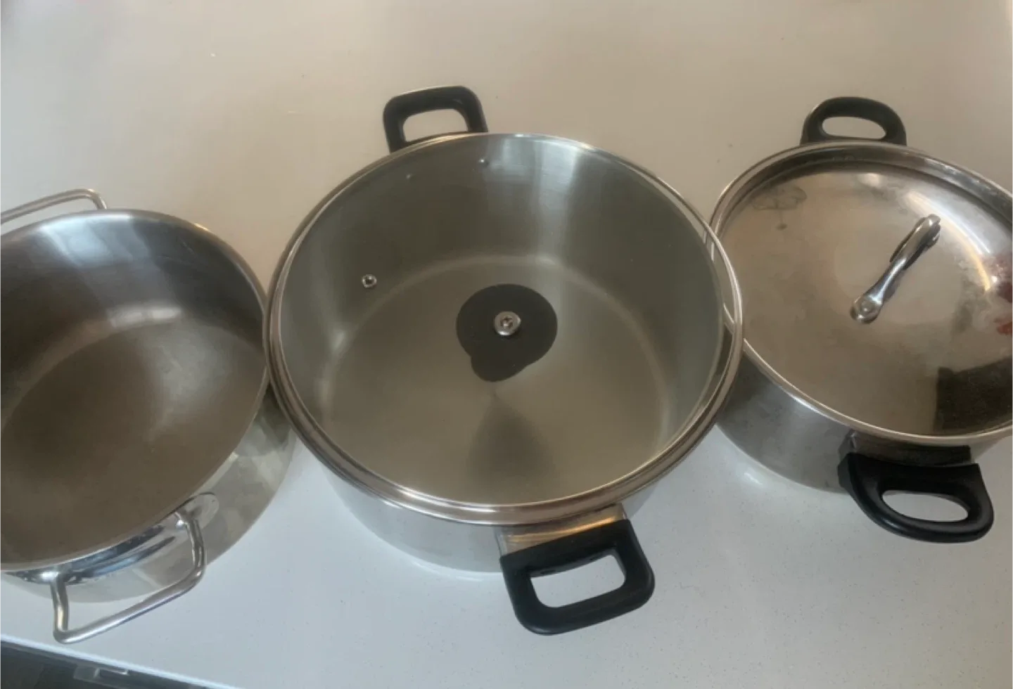 Stainless Steel Stock Pots (Set of 3)