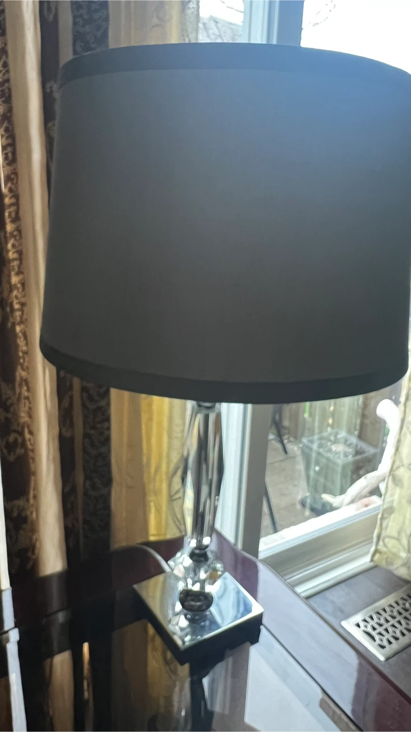 2 Table Lamp with gray Shade