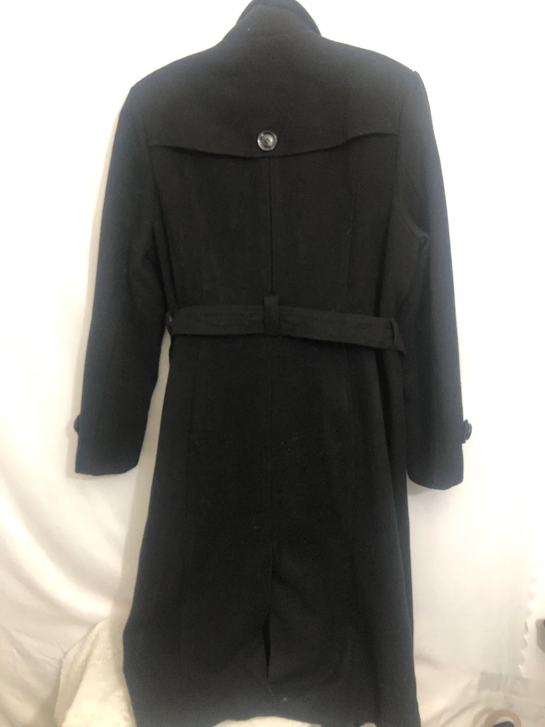 Women’s Long Black Wool Coat. image indicator(2)