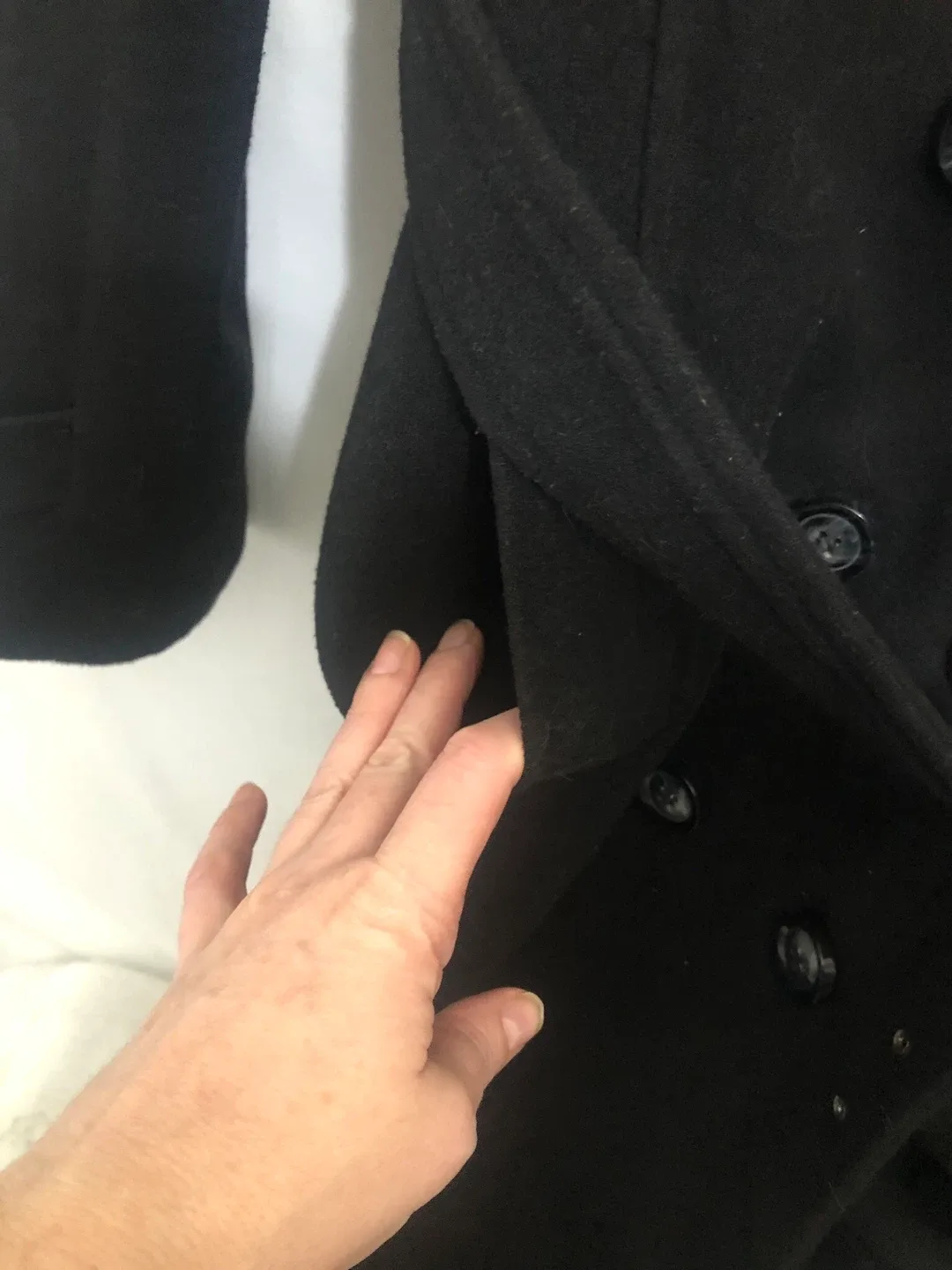 Women’s Long Black Wool Coat. image indicator(5)